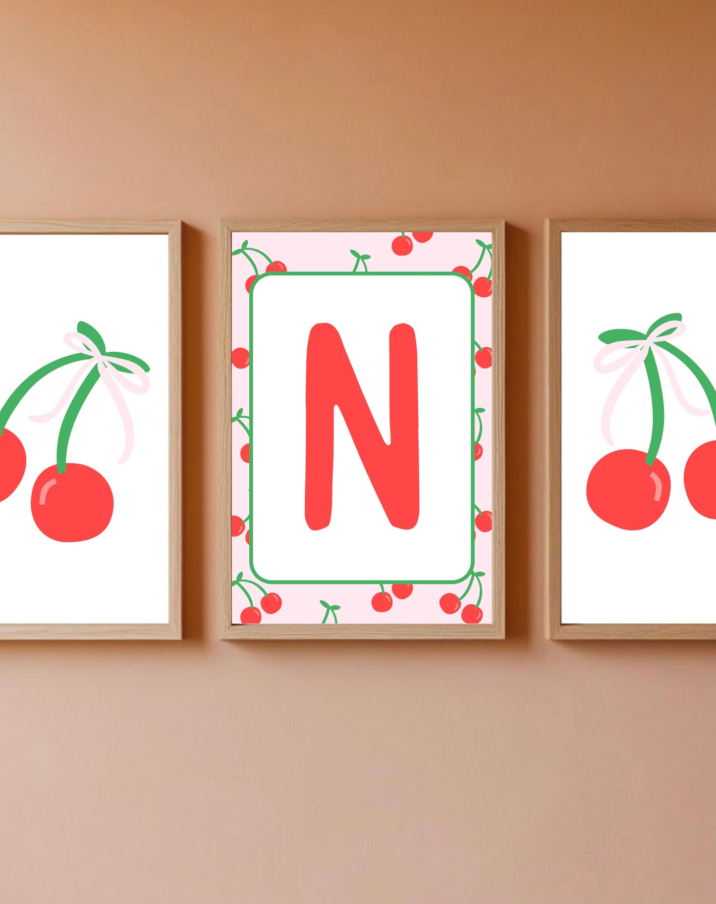 My Cherry Letter Print Set