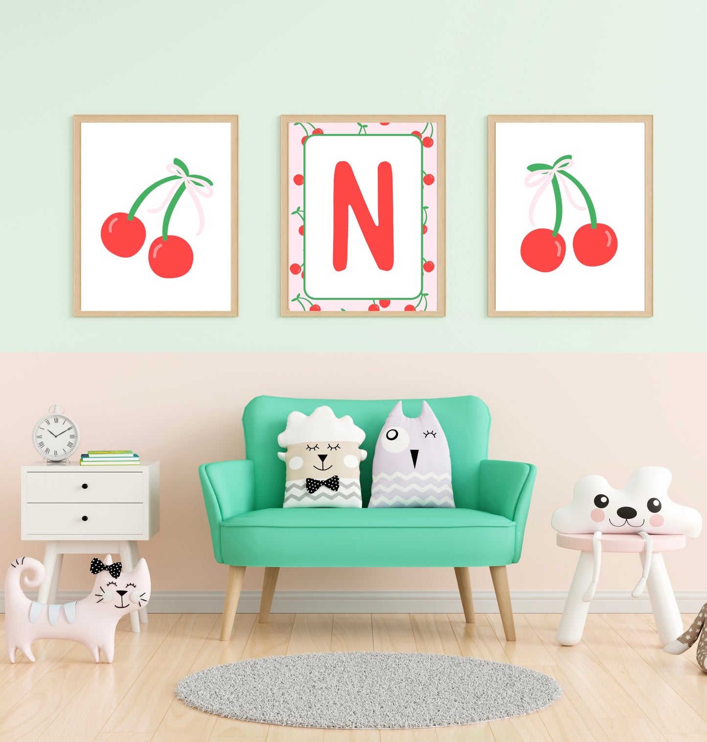 My Cherry Letter Print Set