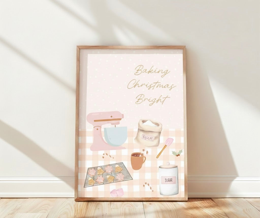Baking at Xmas Print