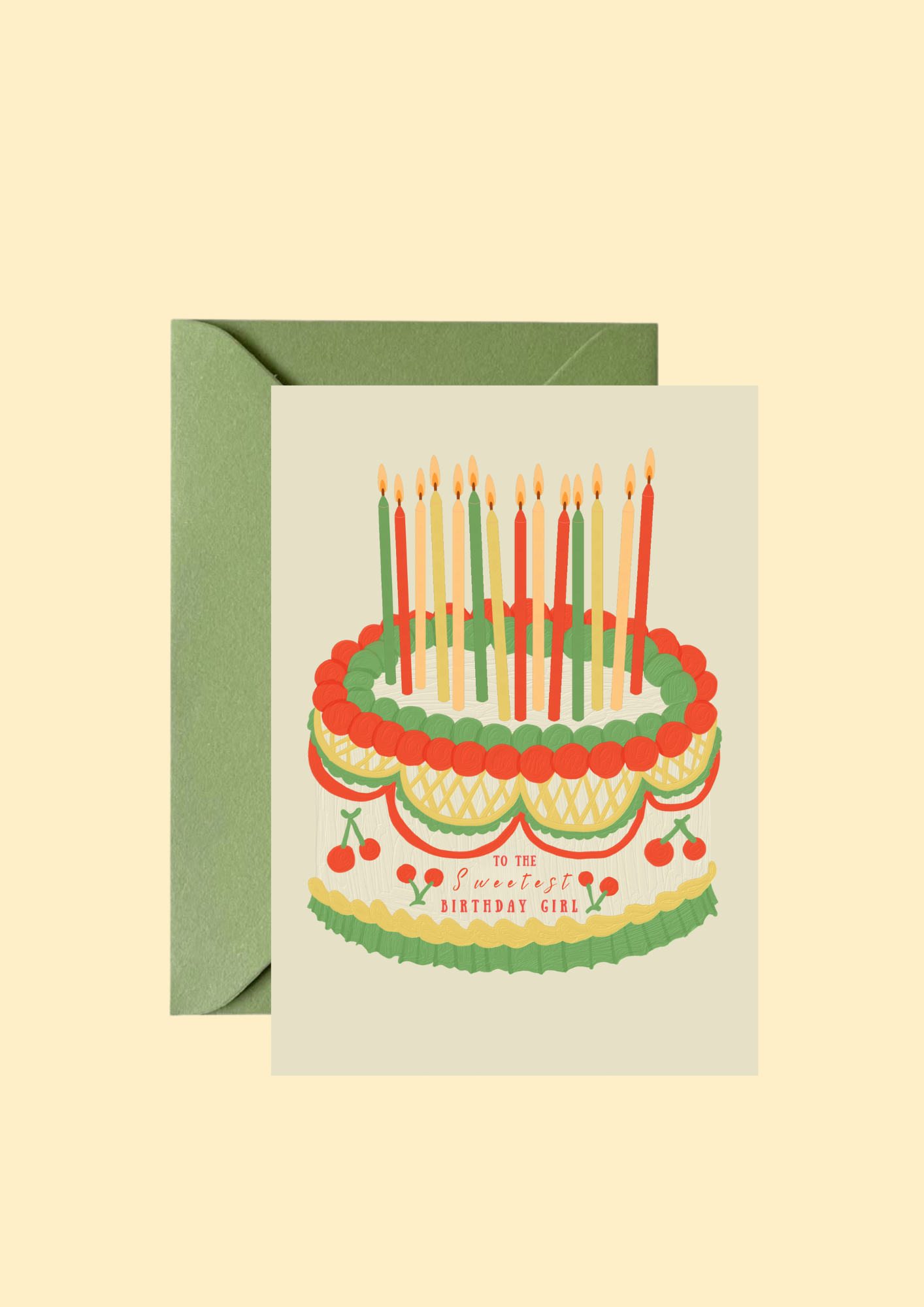 Cherry Cake Card