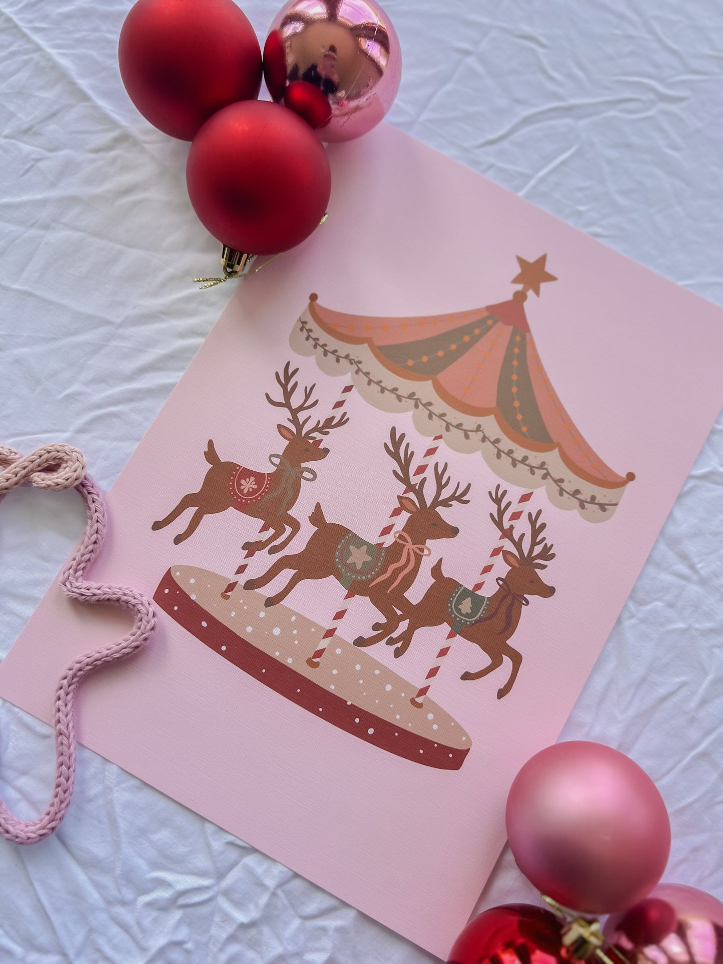 Reindeer Carousel Print