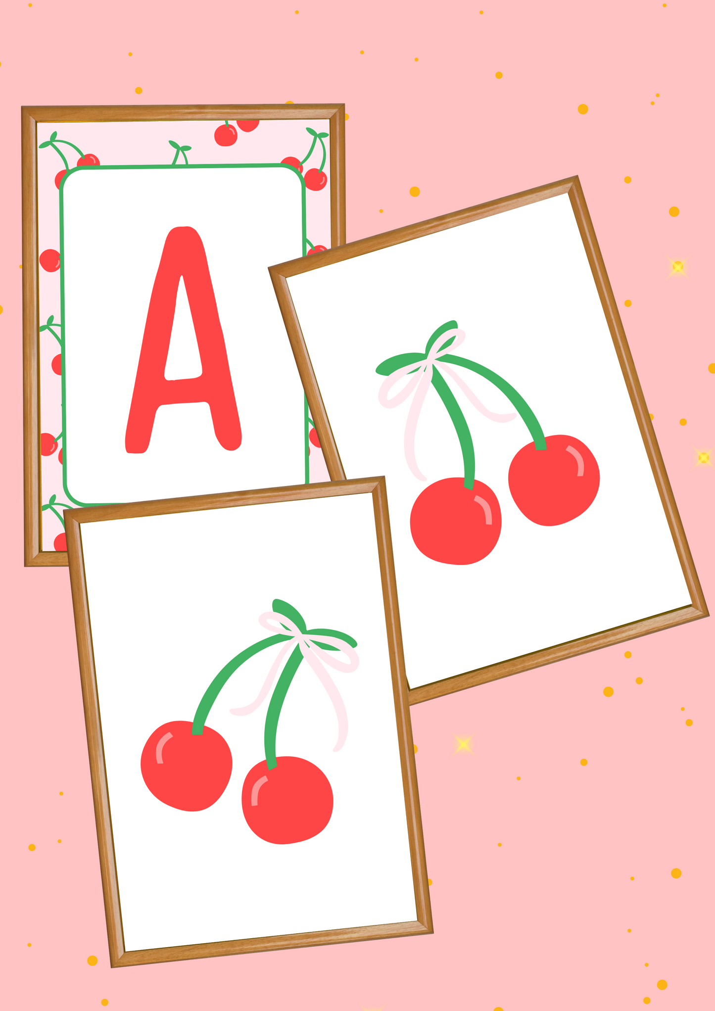 My Cherry Letter Print Set
