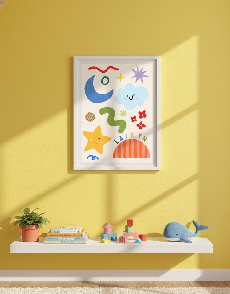 Happy Squiggles Print