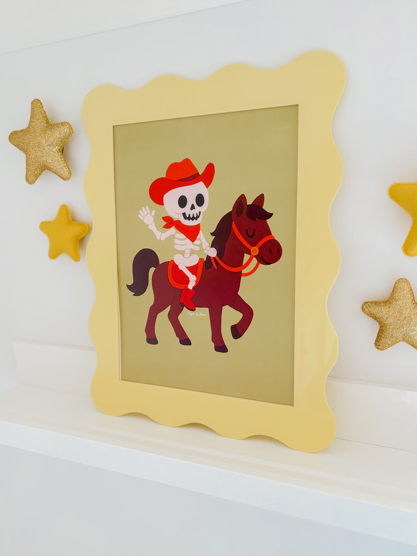 Cowboy Skeleton Print