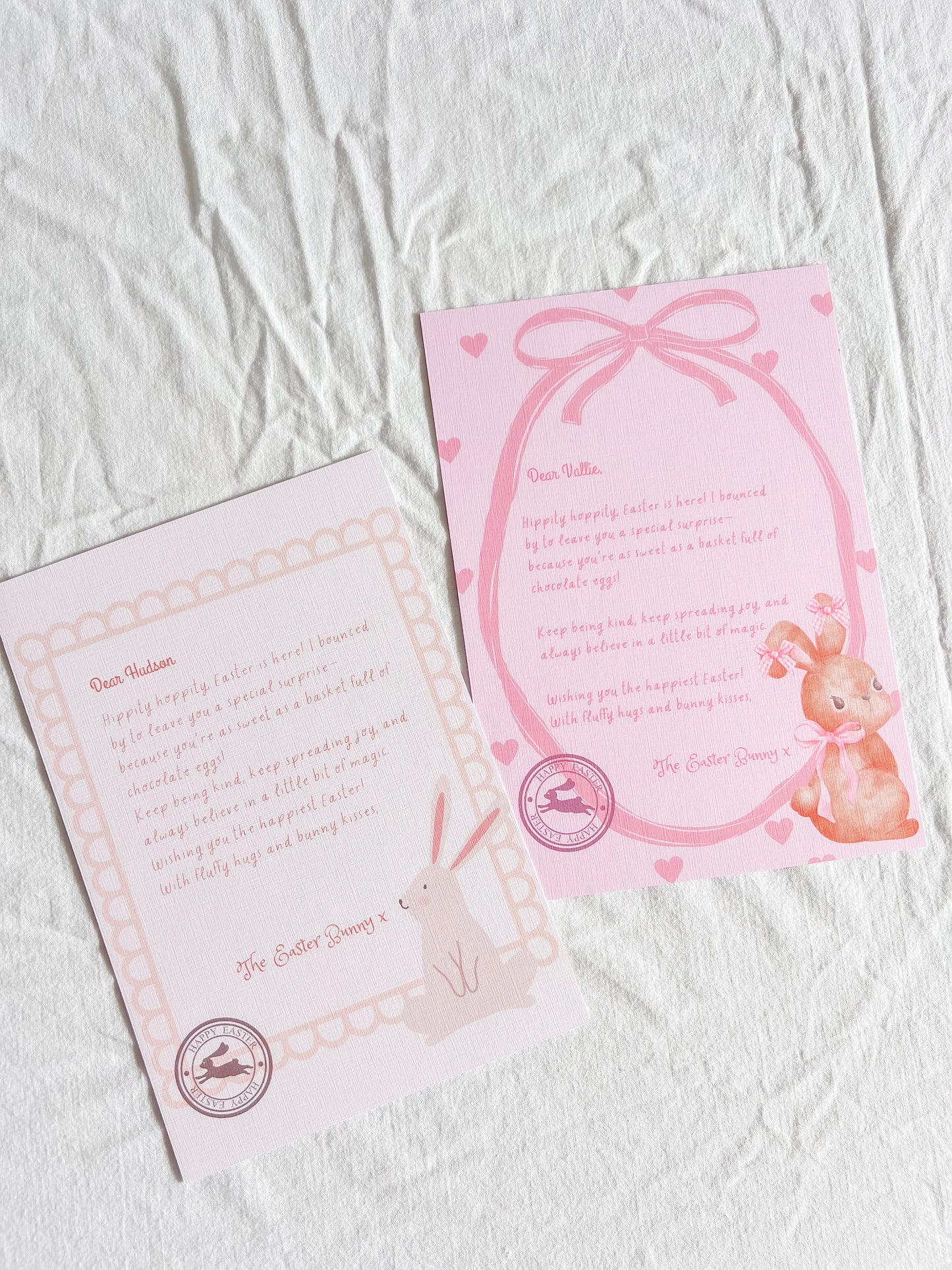 Easter Bunny Letter Pink