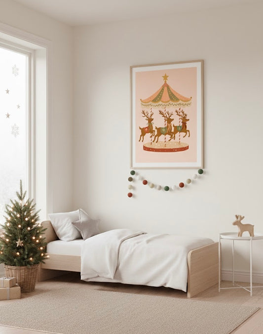 Reindeer Carousel Print