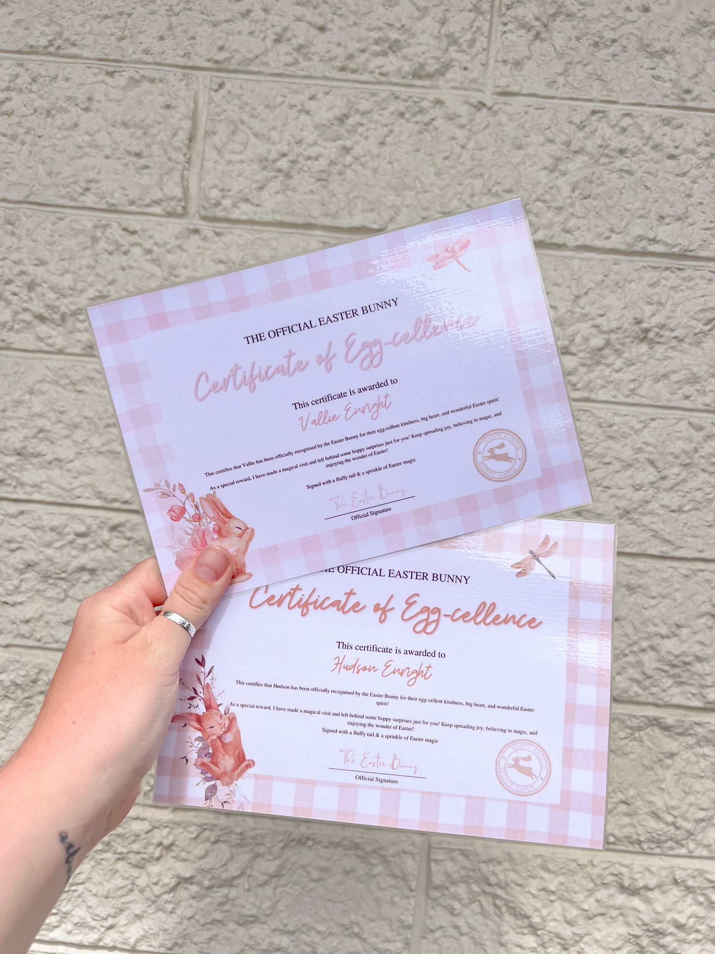 Easter Bunny Certificate