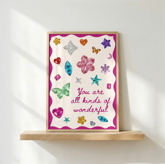 Gemstone Affirmation Print