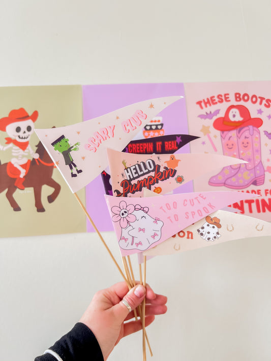 Halloween Mini Pennant Flags