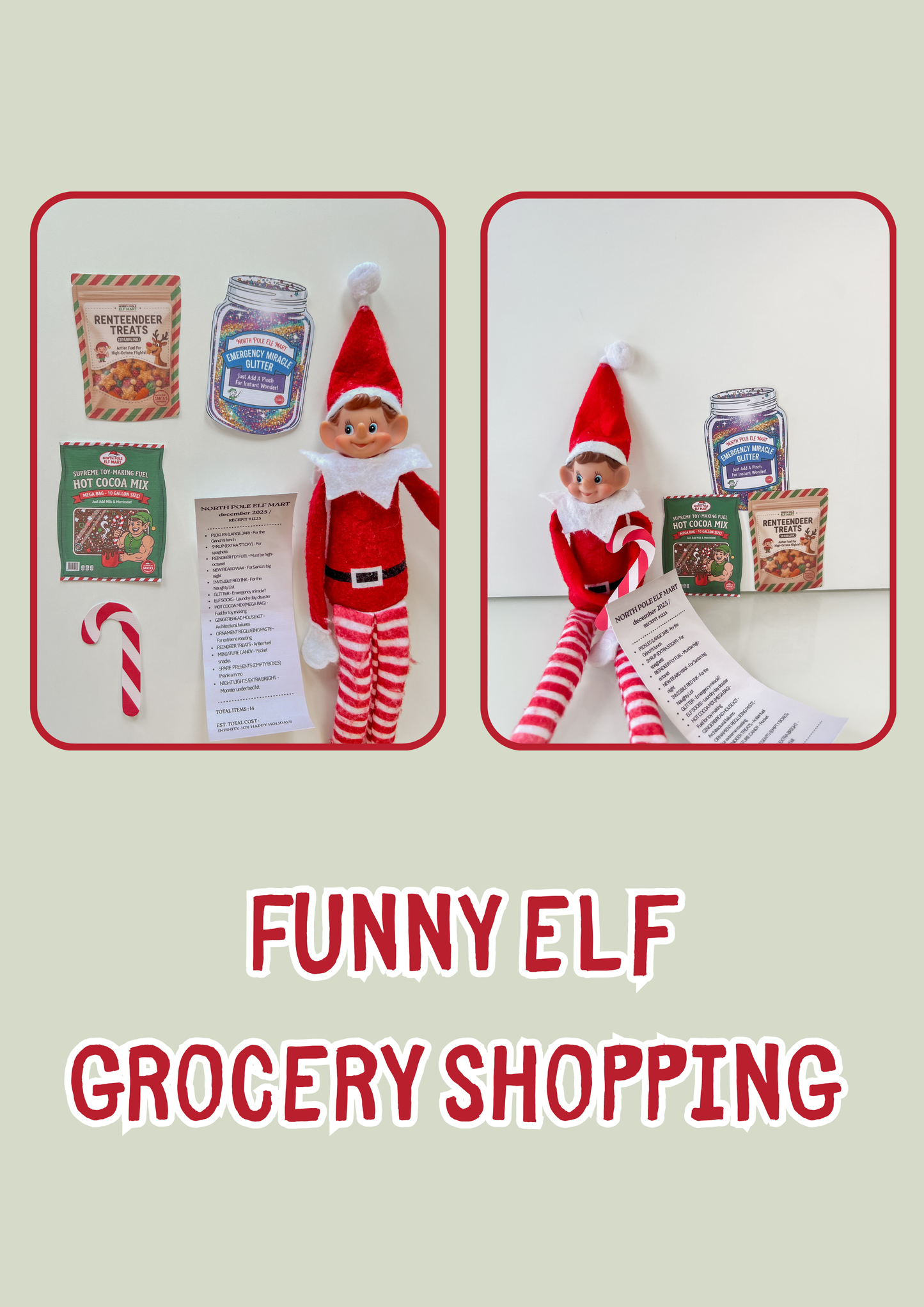 Digital & Physical Elf on the Shelf Props Bundle