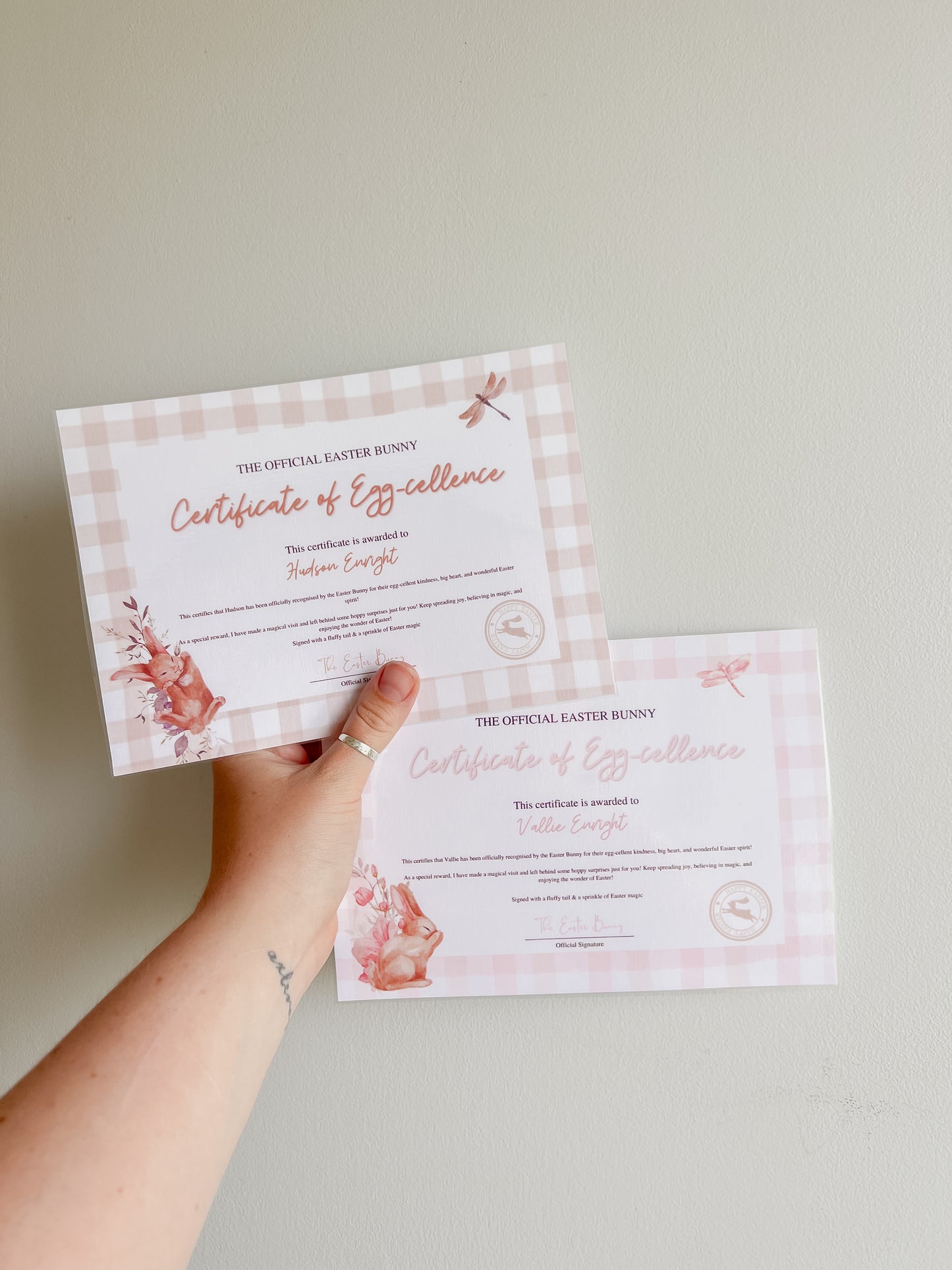 Easter Bunny Certificate