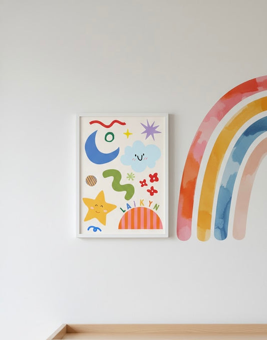 Happy Squiggles Print