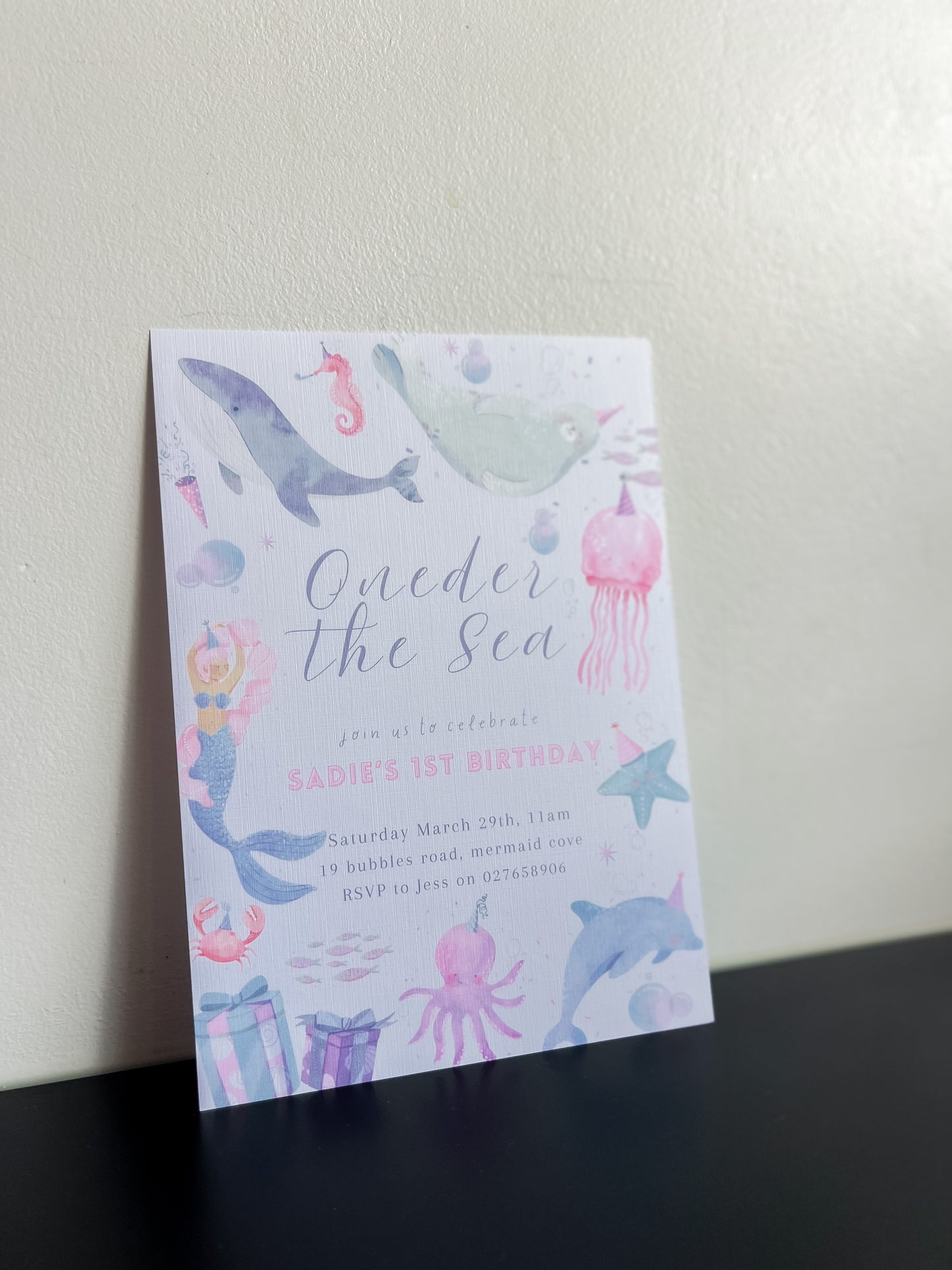 Oneder the Sea Party Invitation