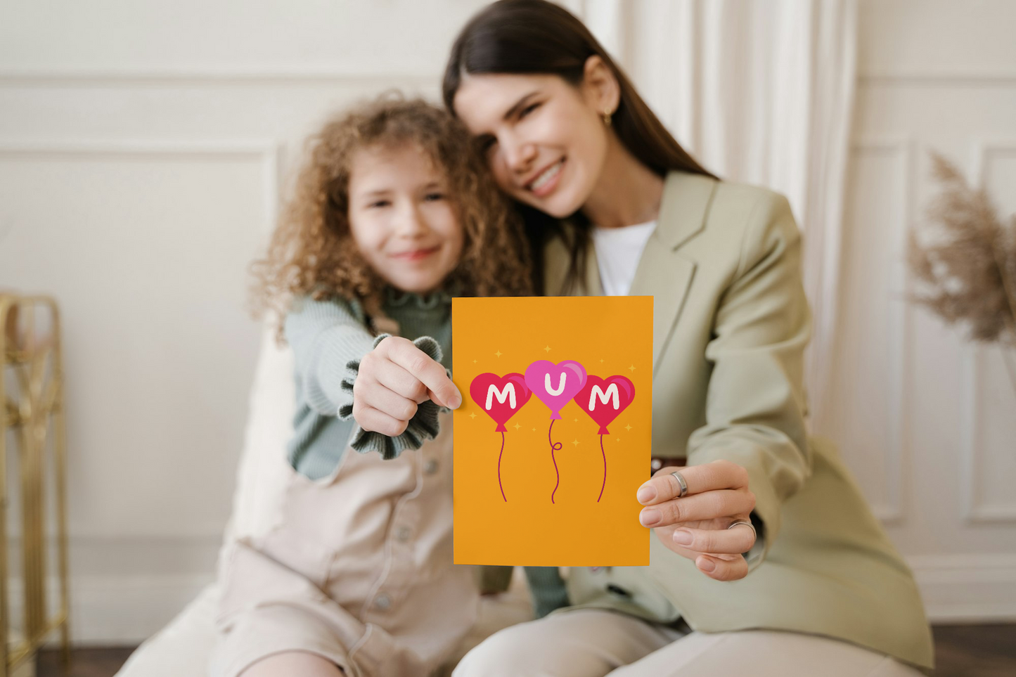 Mum Balloons Card