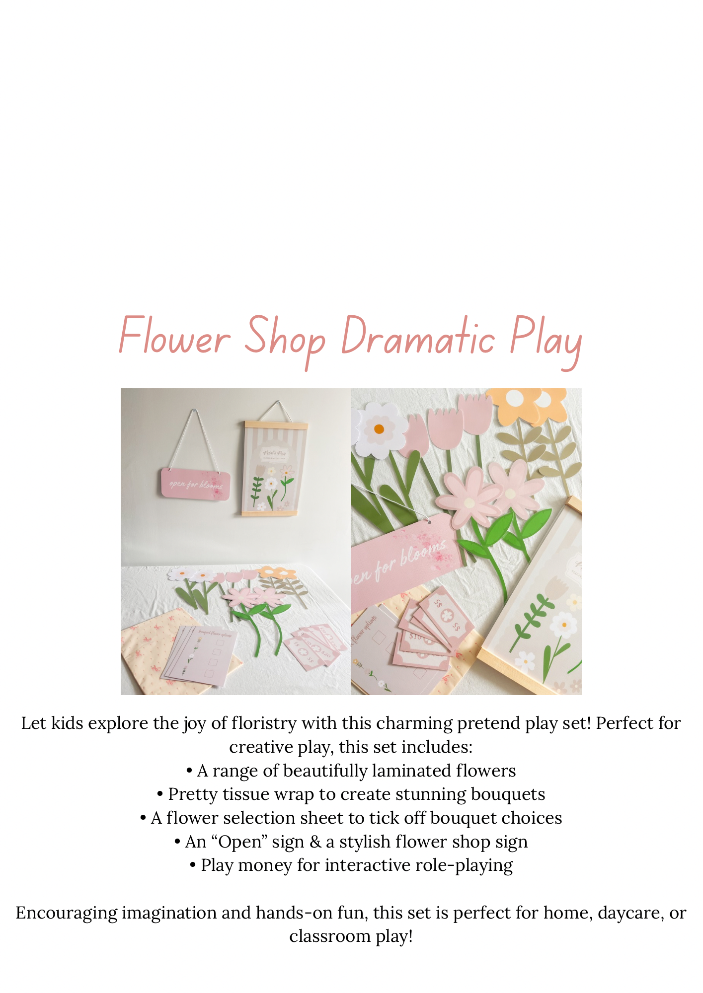 Petal & Posie Flower Shop Dramatic Play
