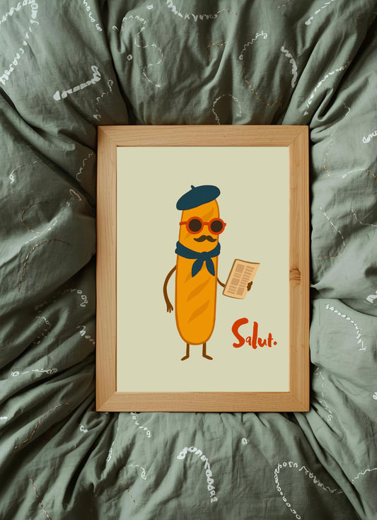 Salut Baguette Print