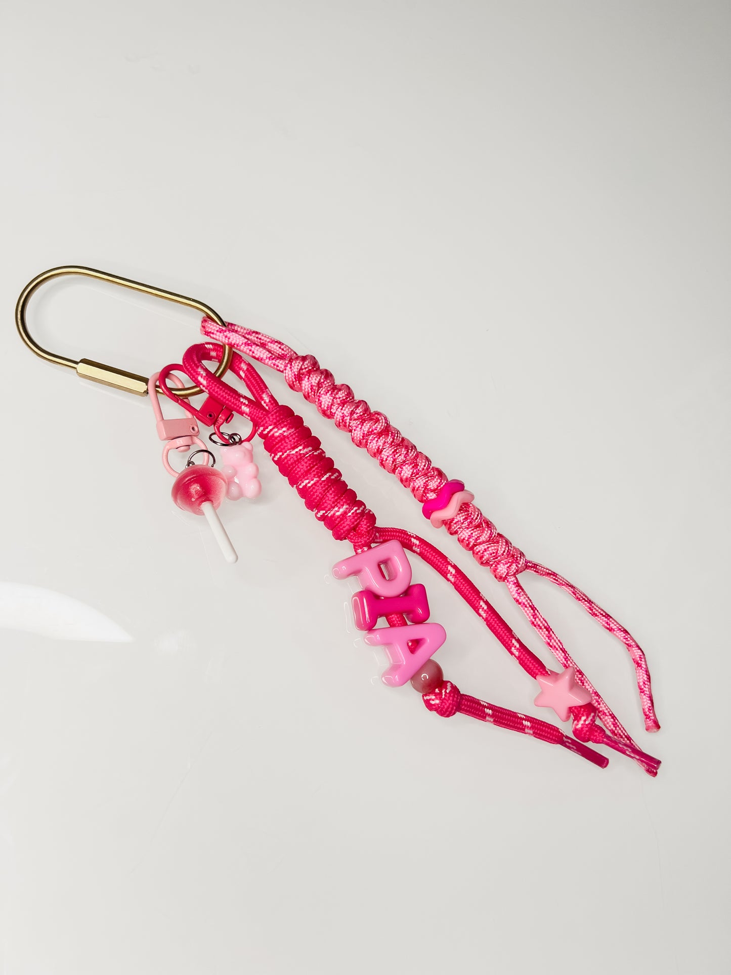 Pre Made Fuchsia Rope Charm