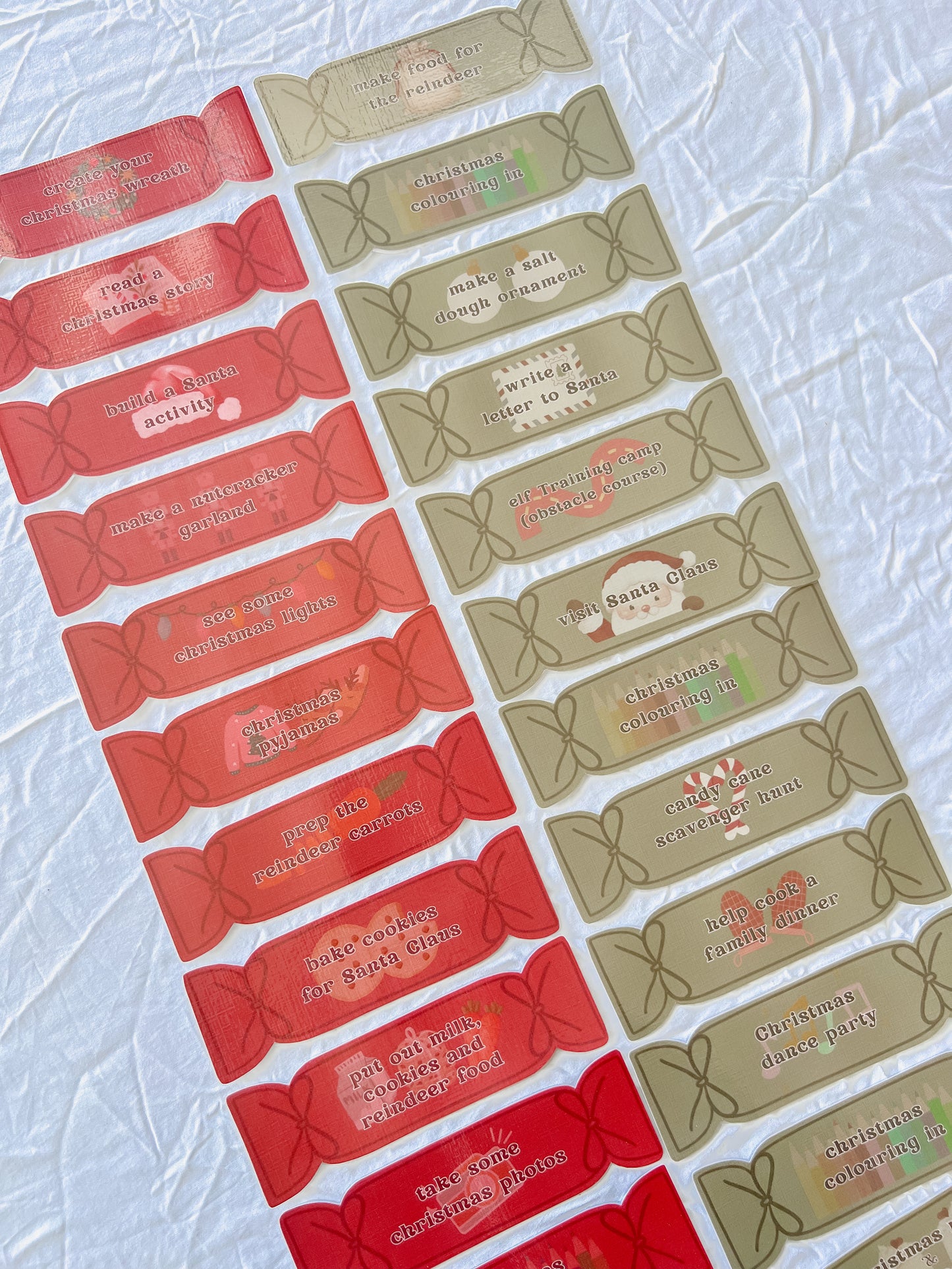 Christmas Cracker Advent Calendar Cards
