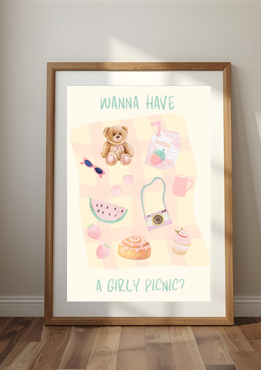 Girly Picnic Print