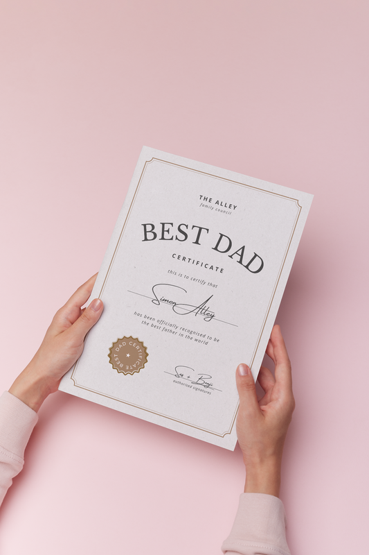 Best Dad Certificate