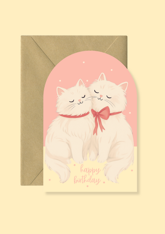 Cuddly Cats Birthday Card