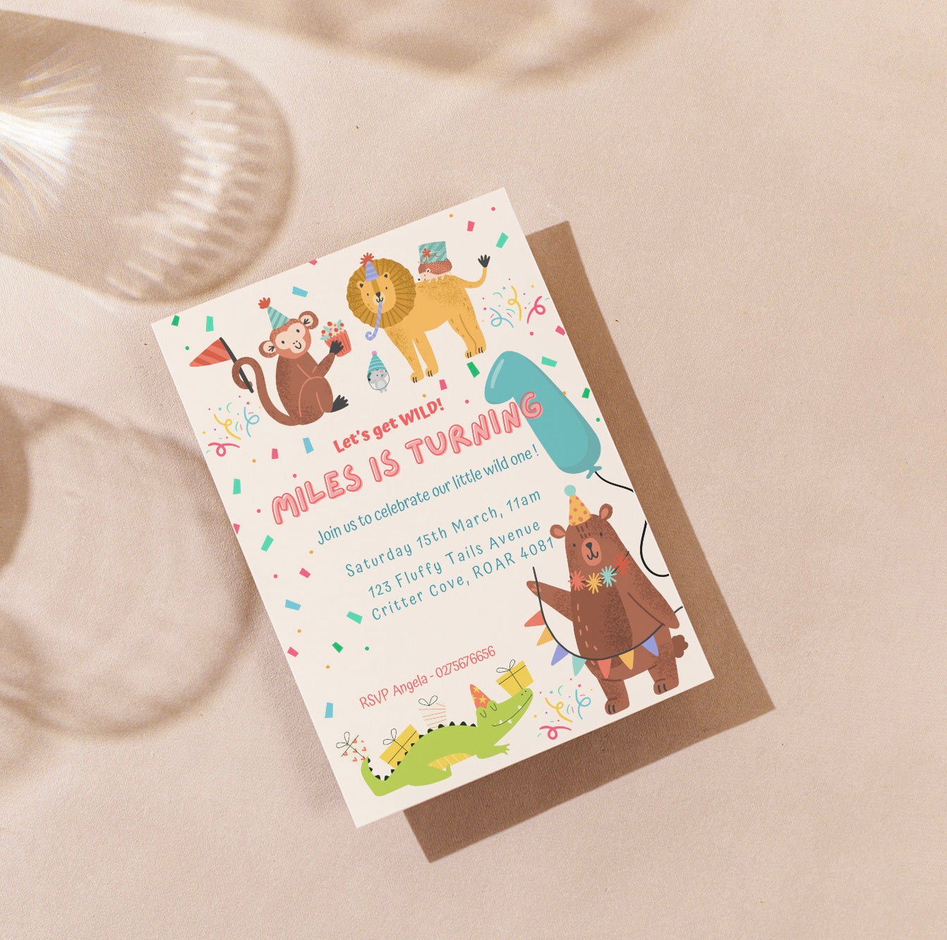 Let’s Get Wild Party Invitation