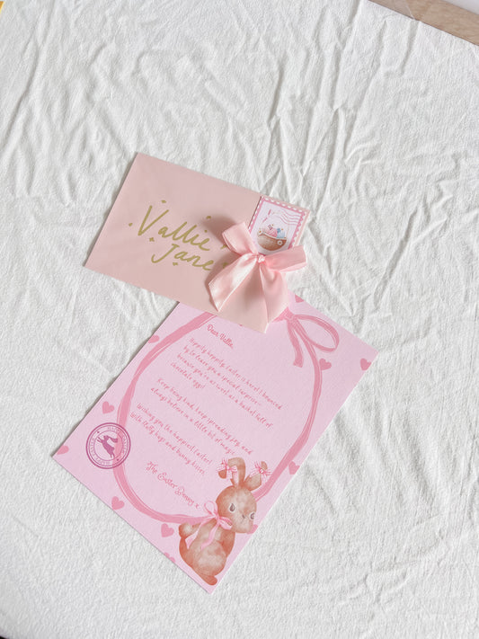 Easter Bunny Letter Pink