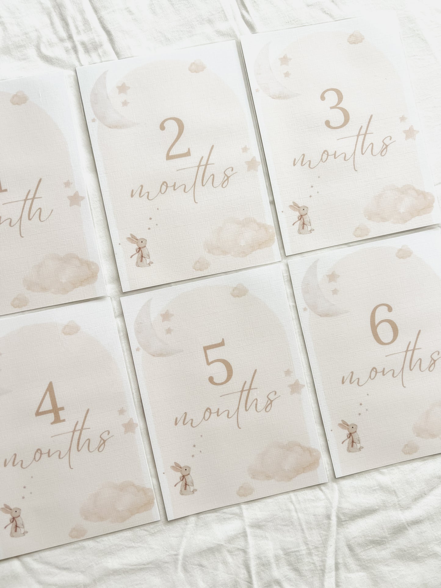 Clouded Moments - Monthly Milestone Cards