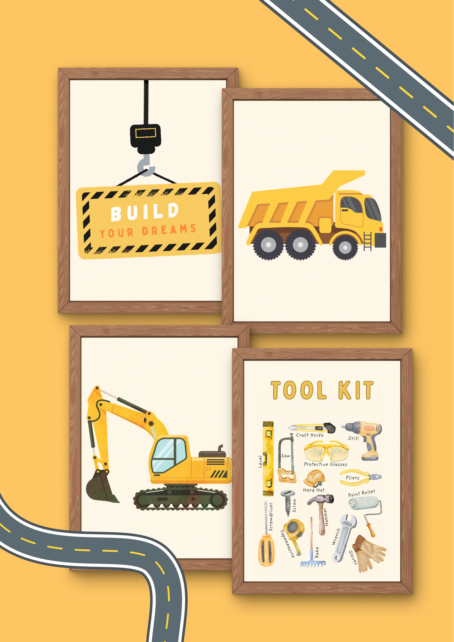 Construction Crew Print Set