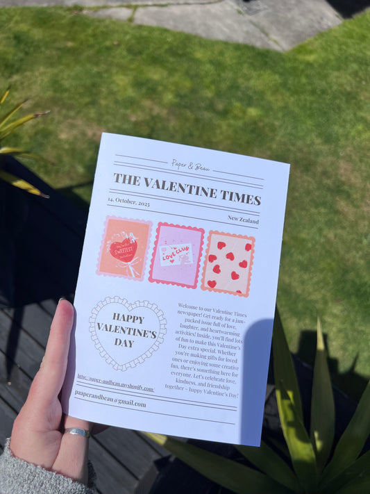 Valentine Times Activity Newspaper