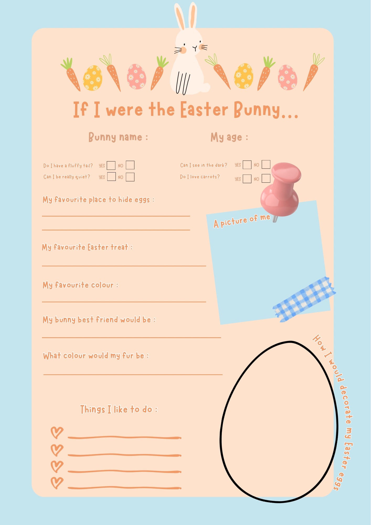 Easter Bunny Activity for Kids