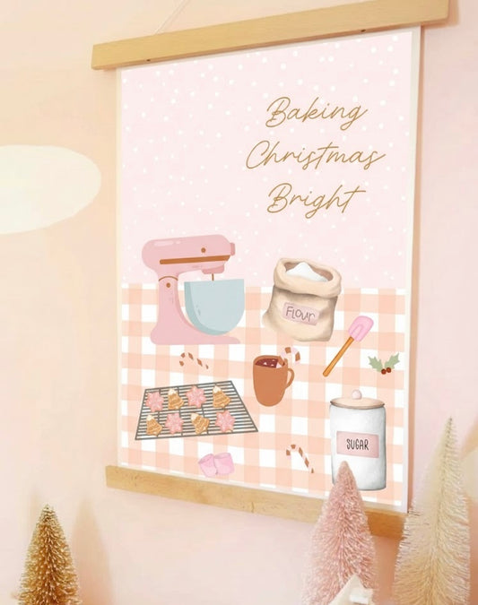 Baking at Xmas Print